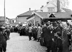 Fra mobiliseringen av Milorg 1132 8. mai 1945, i Fredrikstad