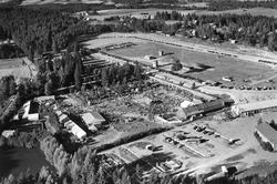 Momarkedet på Mysen i Eidsberg flyfoto 4. august 1952. Også 