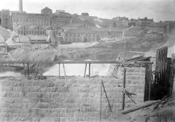 Fra utbygging av Hafslund kraftstasjon, Skjeberg, 1899.