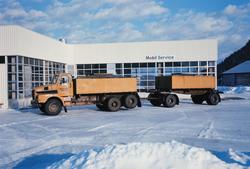 Volvo lastebil brukt til transport av konsentrat