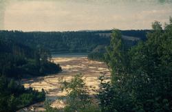 store mengder tømmer ved Viul
1958
