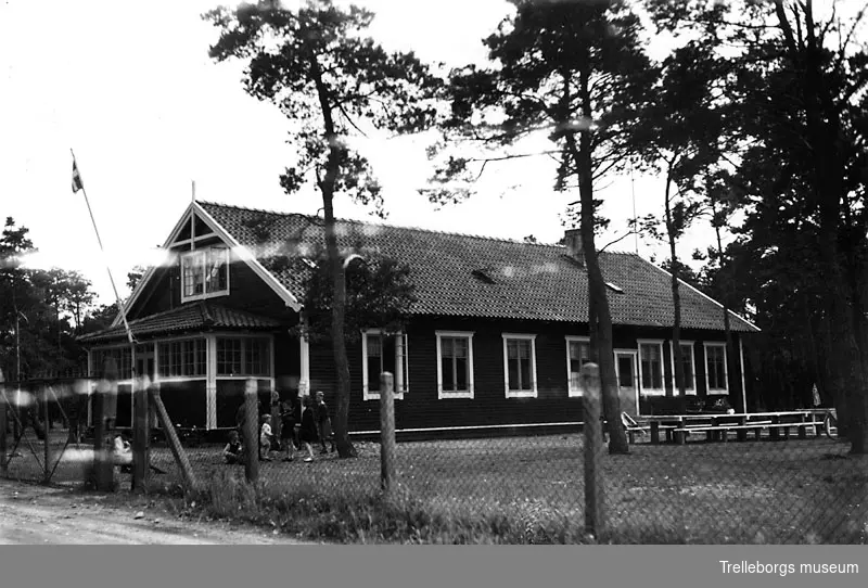 Höllviksnäs, Trelleborgs skollovskoloni Östersjövägen, 1945, se även skolor negativ Johnsson 19947.