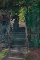 Anna på broen, Sølyst 1901 [Olje på lerret]