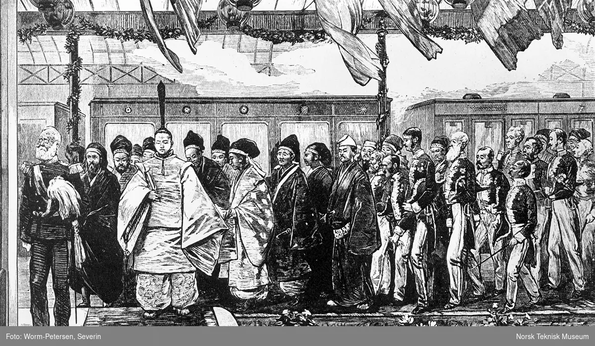 Fra åpningen av Japans første jernbanestrekning 1872