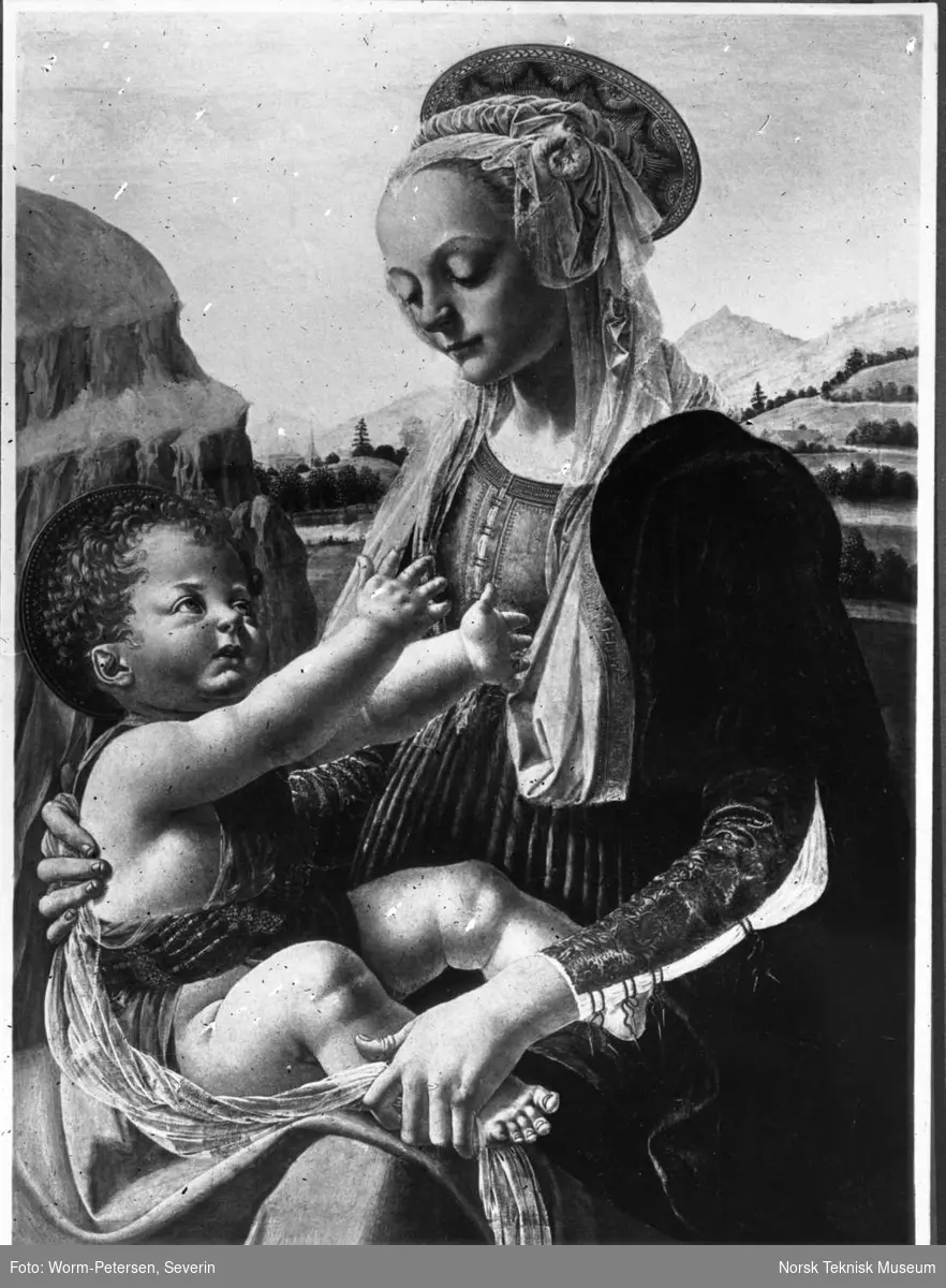 Avfotograferinger, serie Kunst V: Verrocchio: Maria med barnet, omkring 1470.