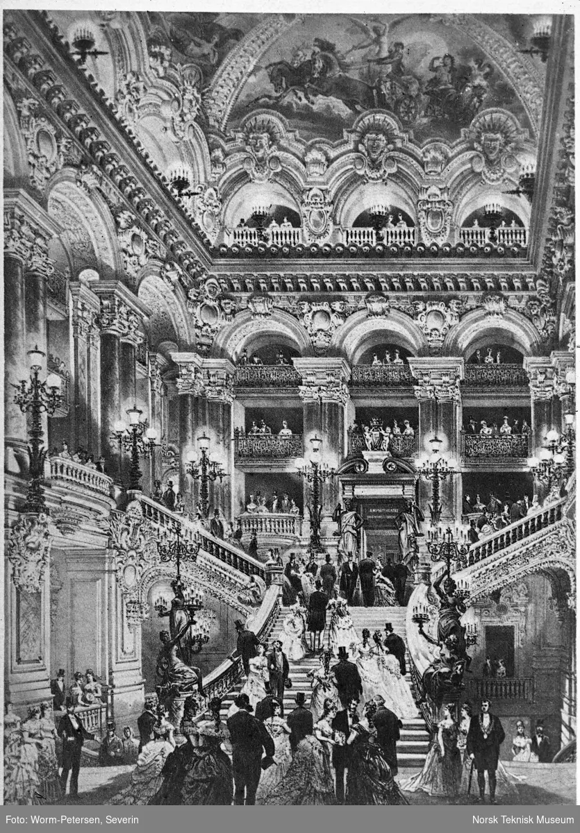 Trappehallen i den store opera, Paris