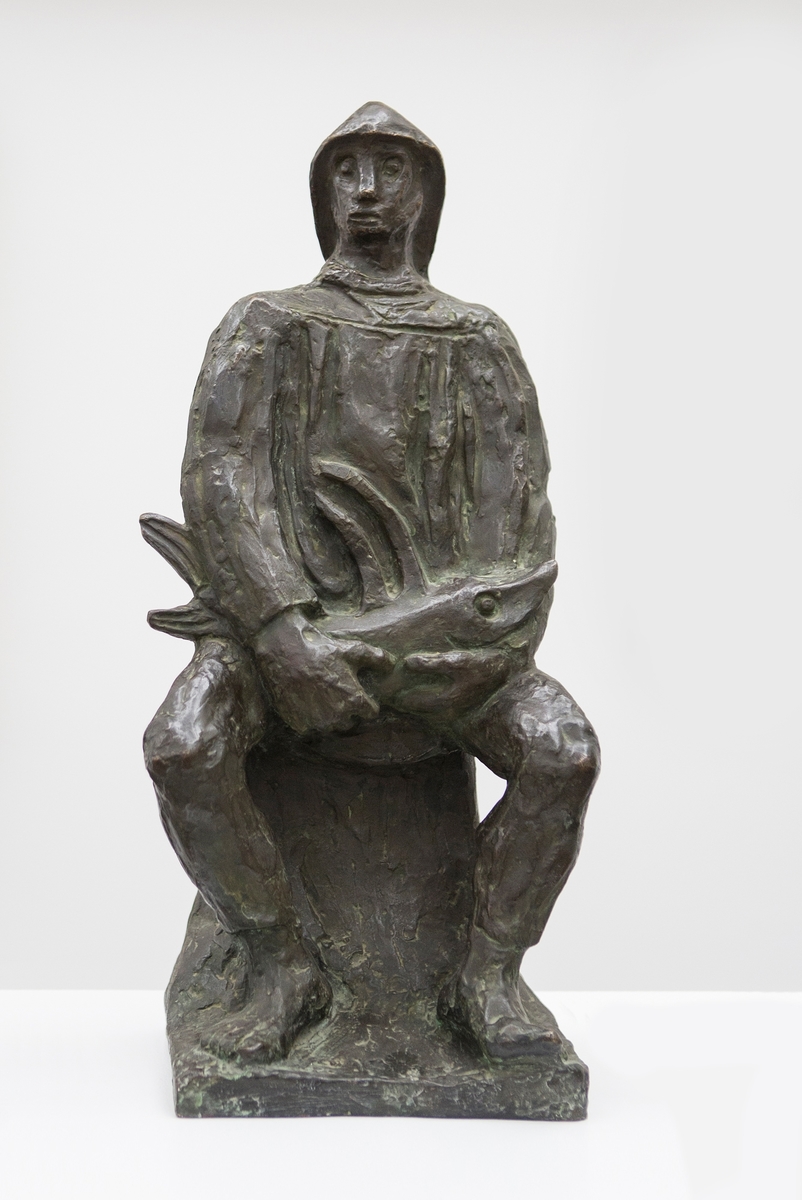 Gjeddefiskeren [Bronseskulptur]