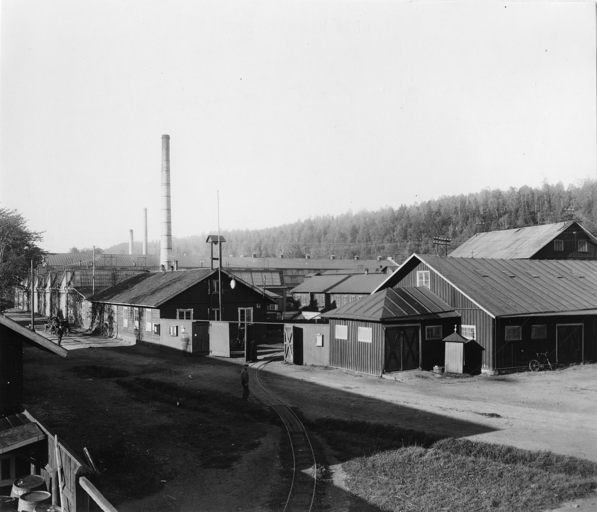 Norrahammars bruk. Verkstadsgården omkring 1914.