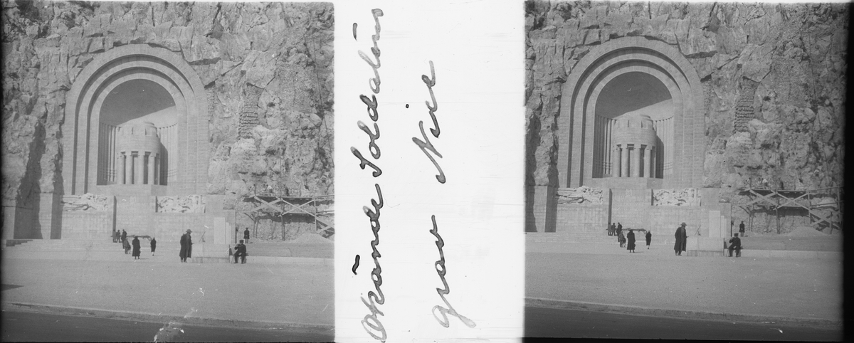 Stereobild av okända soldatens grav, Nice.