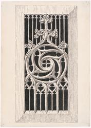 Gotisk vindu [Tegning]