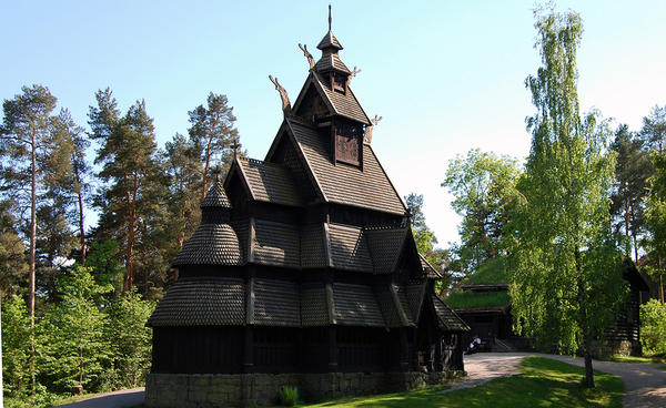 Stavkirke på Norsk Folkemuseum (Foto/Photo)