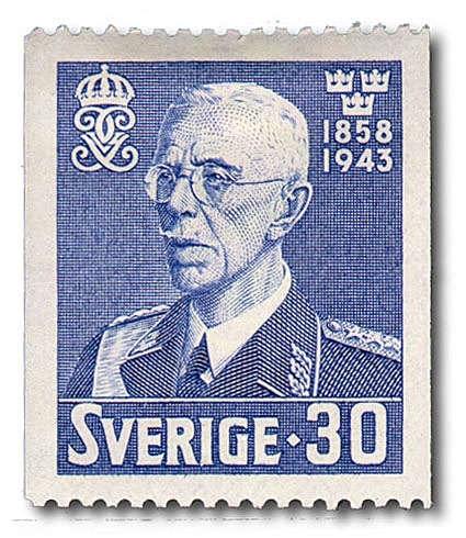 Gustaf V i generalsuniform.