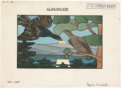 Utkast til glassmaleri [Tegning]