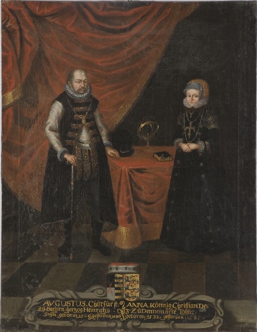 August, 1526-1586, kurfurste av Sachsen, Anna, 1532-1585, prinsessa av Danmark, kurfurstinna av Sachsen