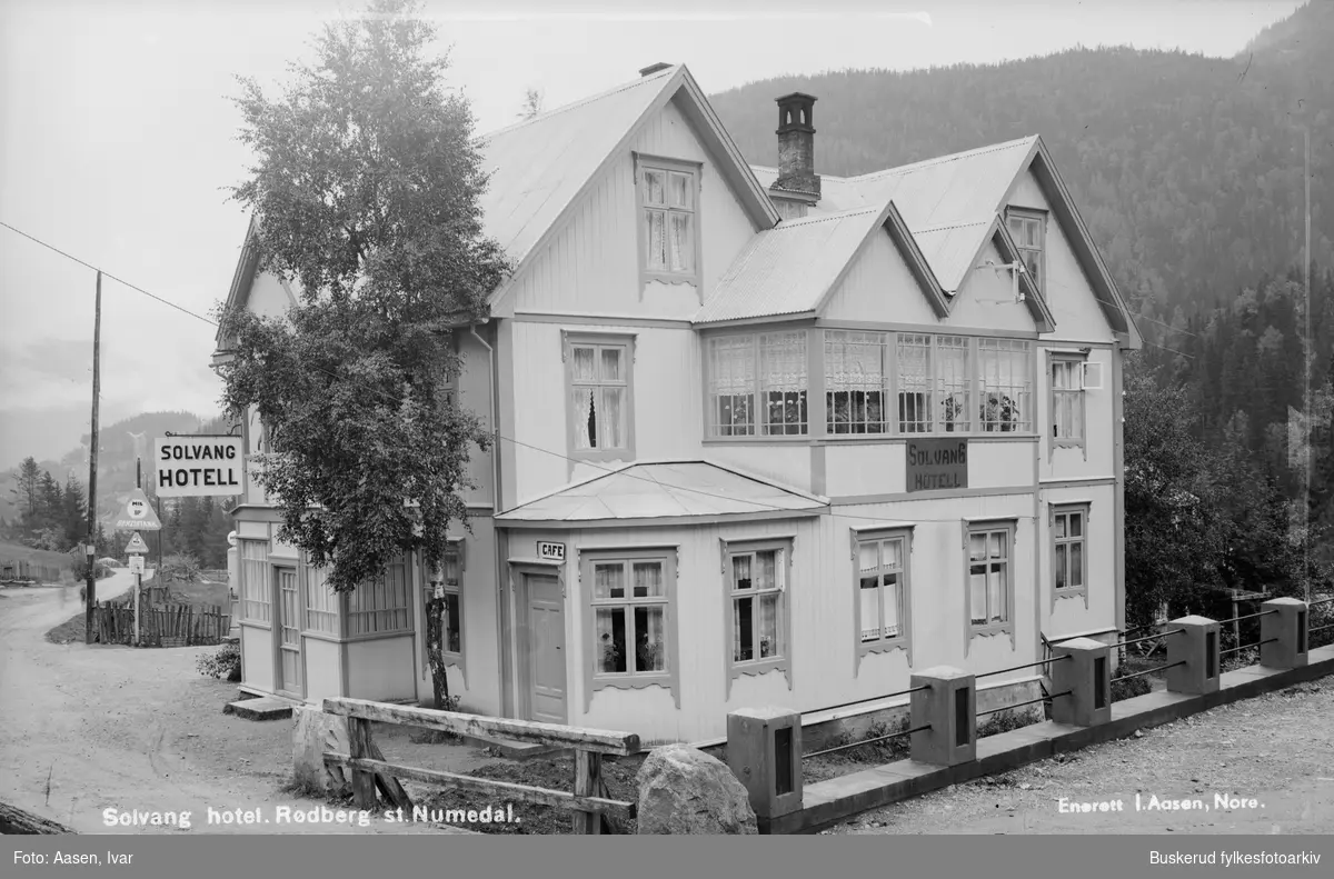 Rødberg sentrum 1924
Solvang hotell
Postkort original
