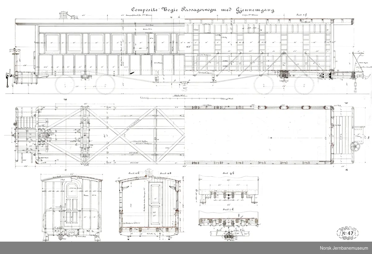 Teknisk tegning - Norsk Jernbanemuseum / DigitaltMuseum