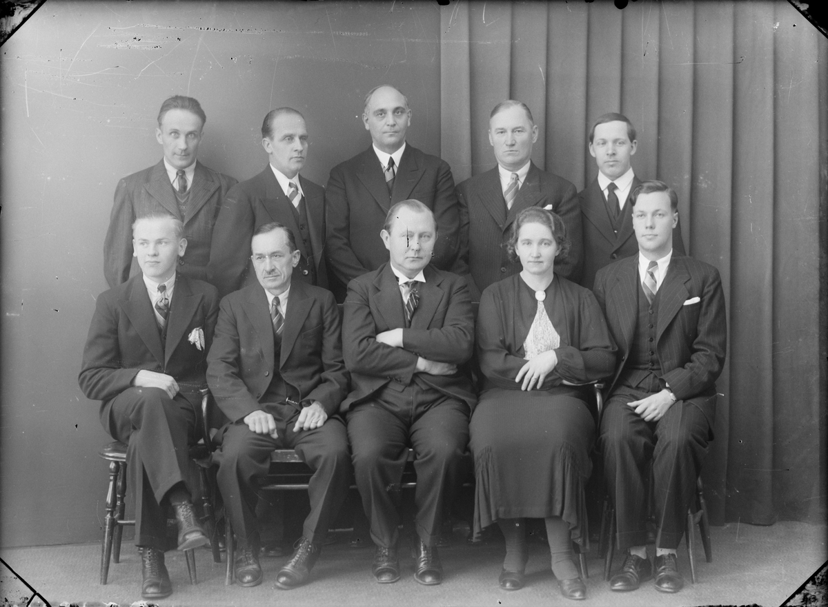 Personalen på Östhammars tidnings redaktion och tryckeri, Östhammar, Uppland 1938