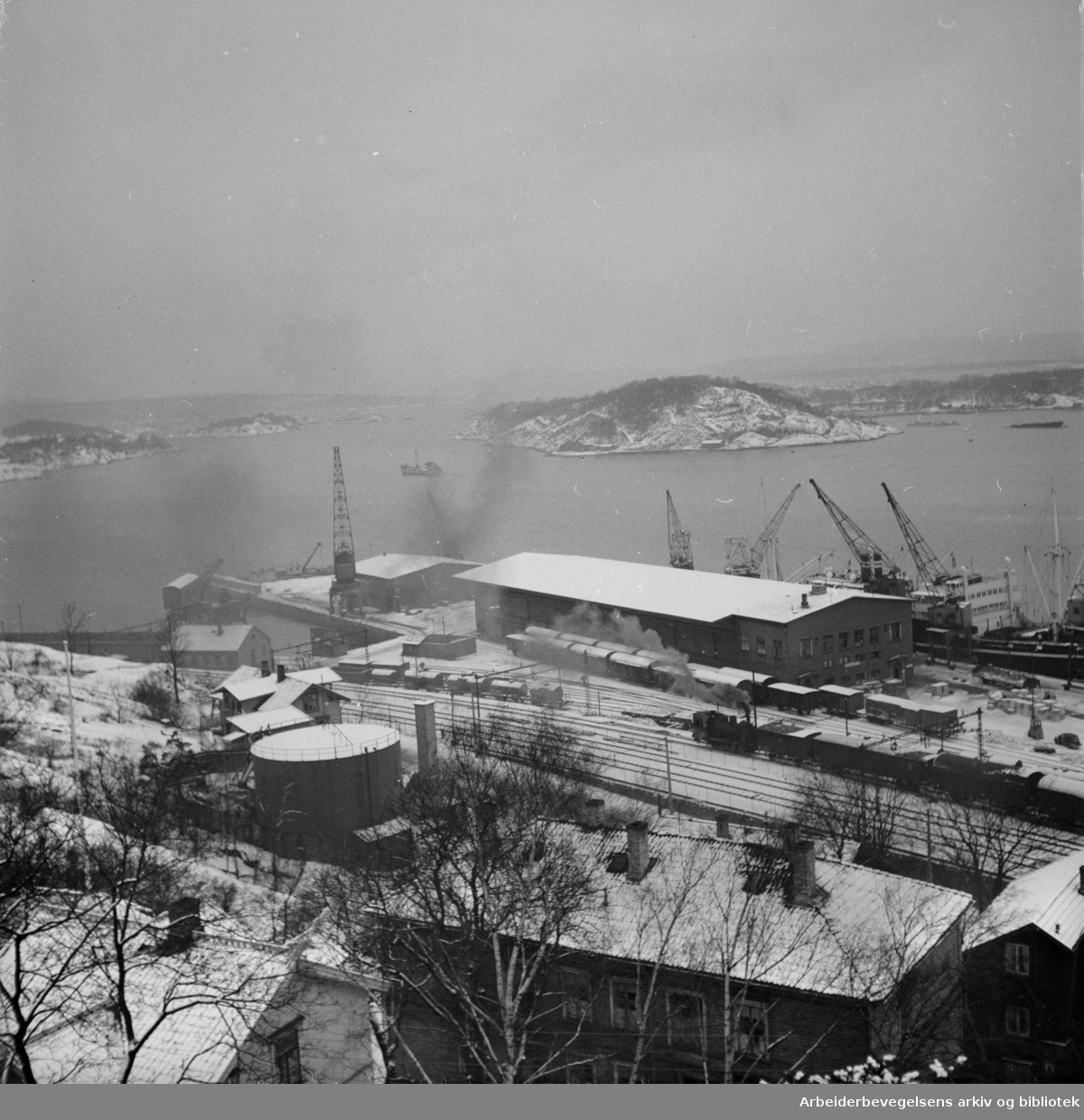 Oslo Havn: Grønlia.Januar 1952