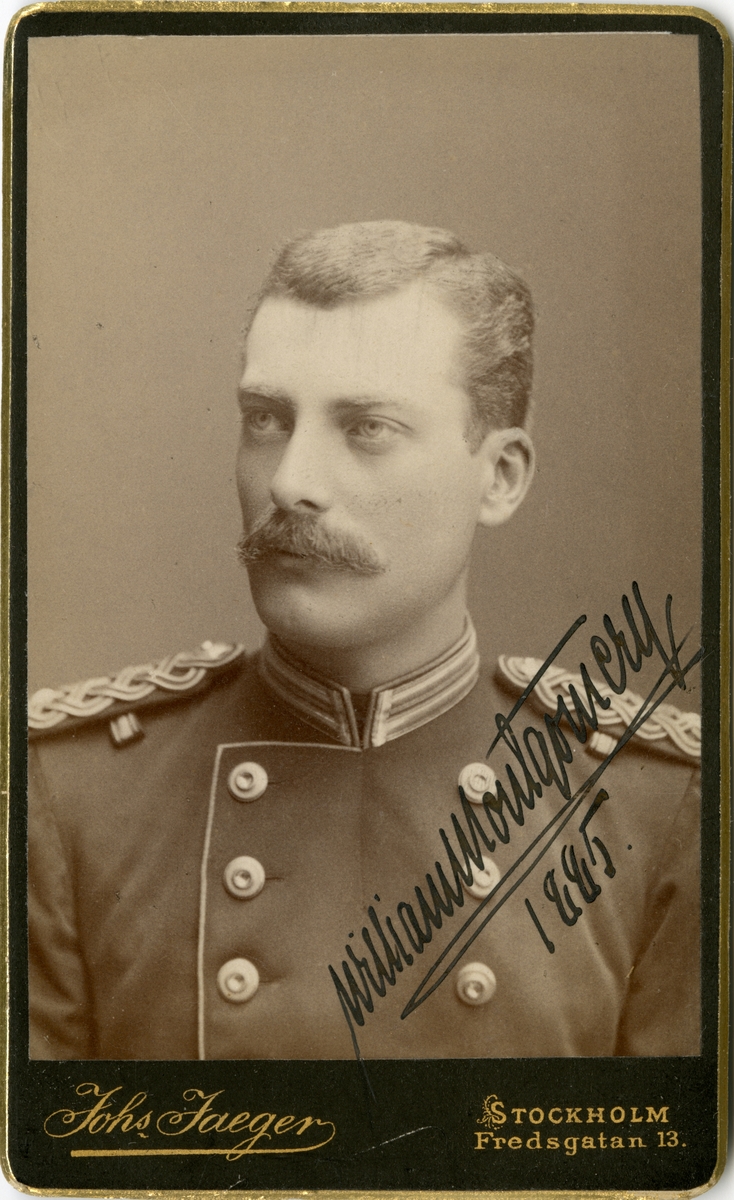 Porträtt av William Cecil Montgomery, underlöjtnant vid Närkes regemente I 21.
