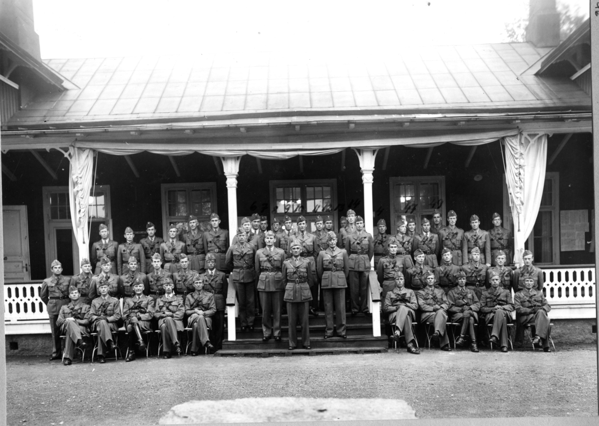 Artilleriets Skjutskola, Skillingaryd, 1945, Befälskåren.