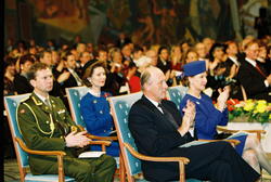 Nobels Fredsprisutdelingen1995.Dr Joseph Rotblat og dr Franc