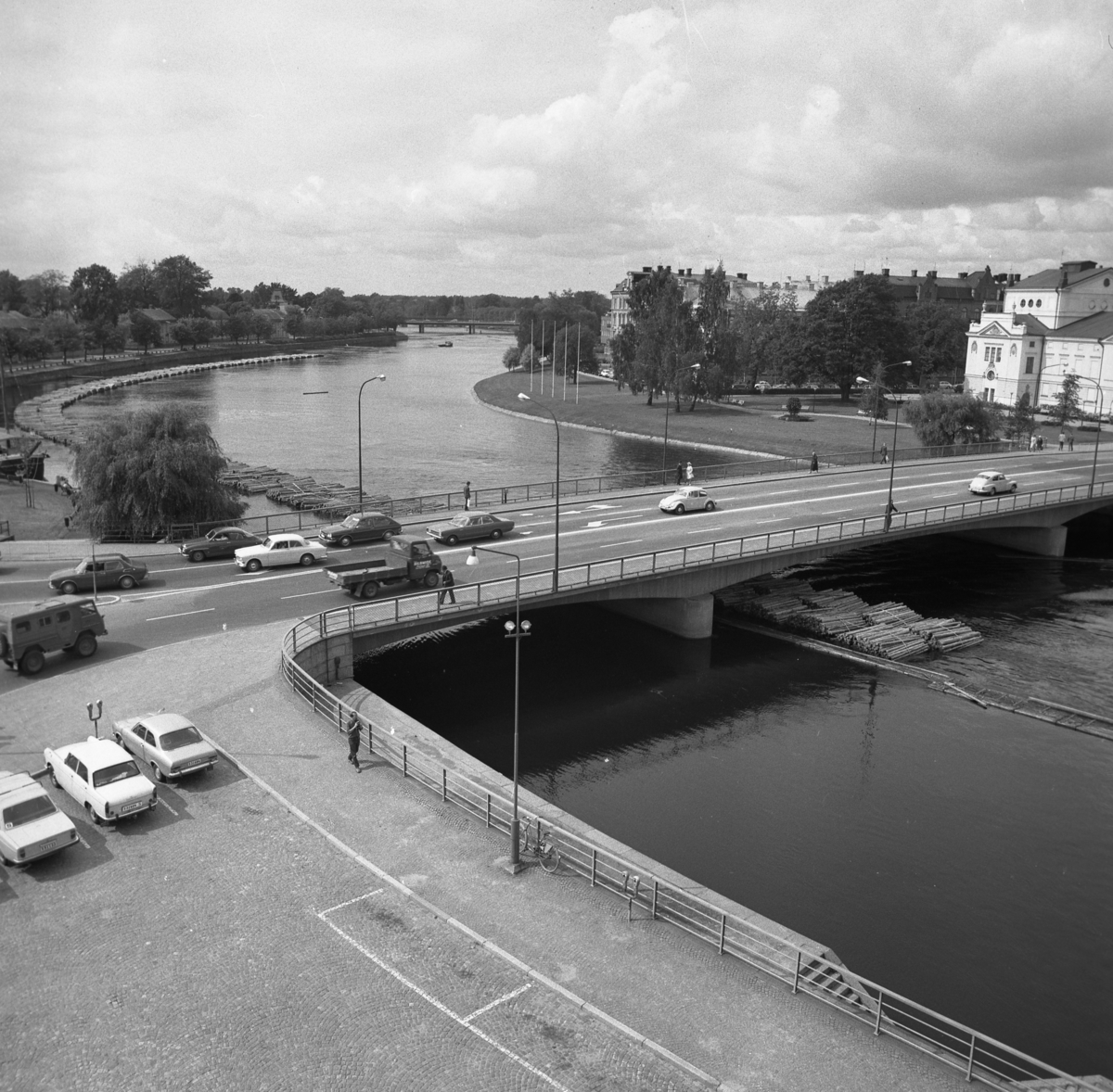 Flottning på Klarälven år 1971.