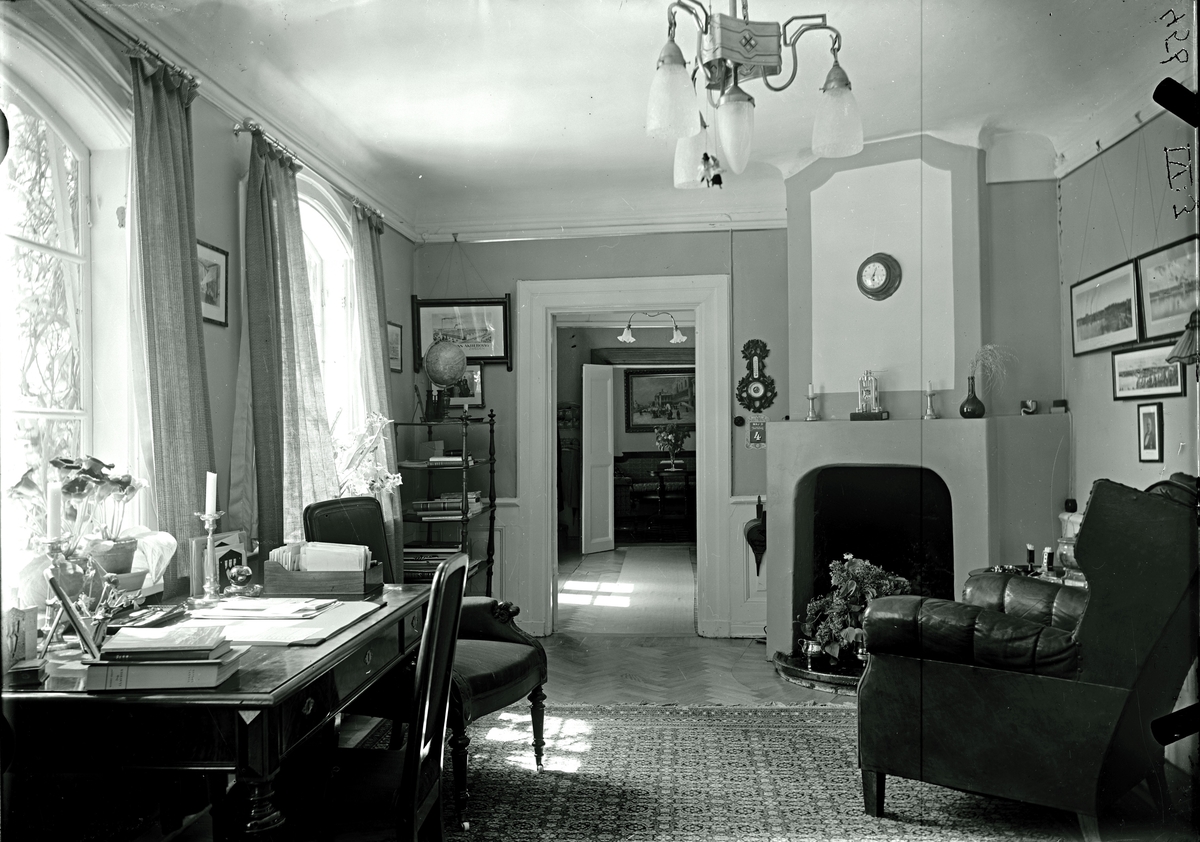 Interiör, Dåvö, ingenjör Forsbergs d.ä. arbetsrum 1936
