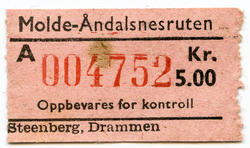 Bussbillett..Molde - Åndalsnesruten.