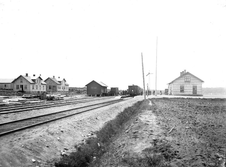 Hamneda järnvägsstation, ca. 1900.