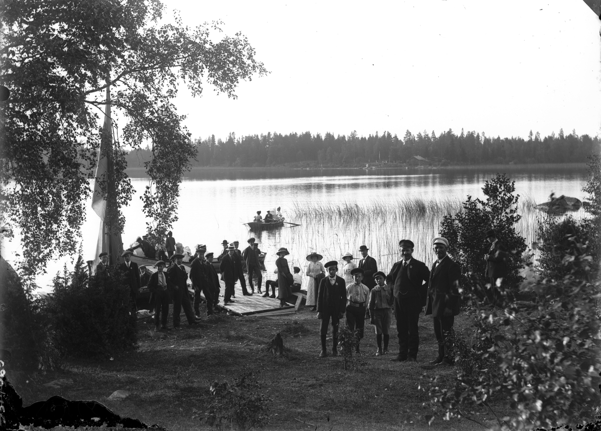 Högbackens fäbodvall på 1910-talet.