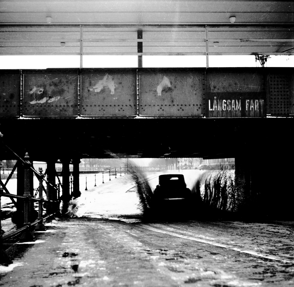 Nerfarten vid järnvägsbron. Maj 1941



