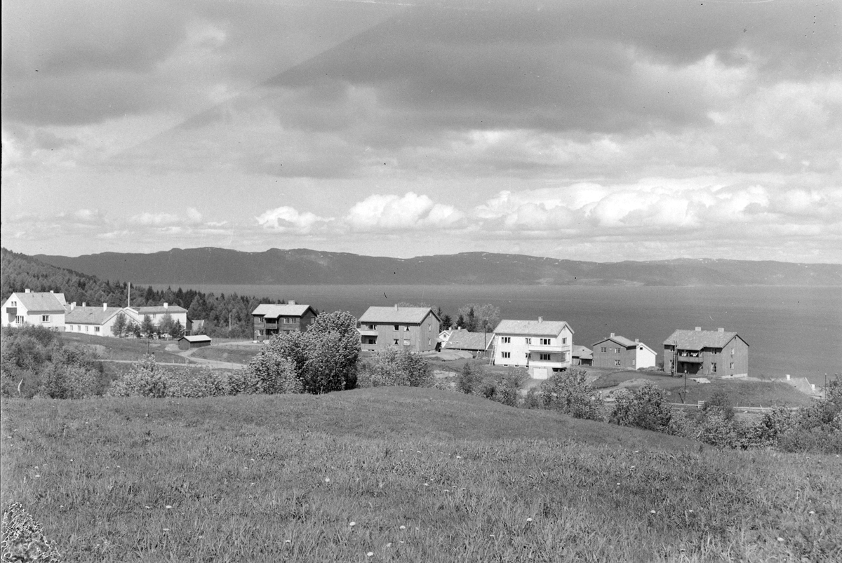 Byggevirksomhet forskjellige steder i utkanten av Trondheim