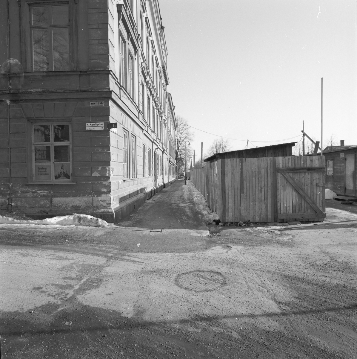 Hörnet Norra Kansligatan/Norr Strandgatan 23 mars 1960.