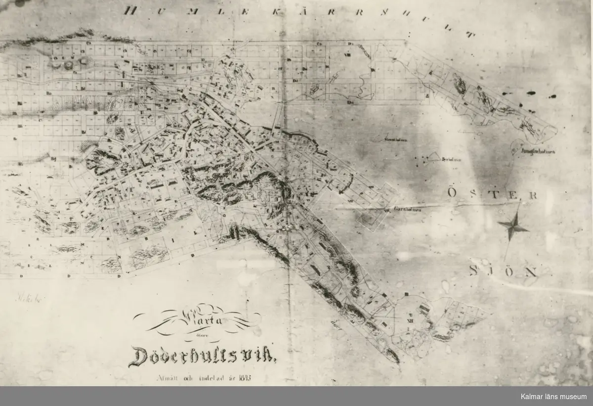 Karta över Döderhultsvik avmätt och indelad år 1895