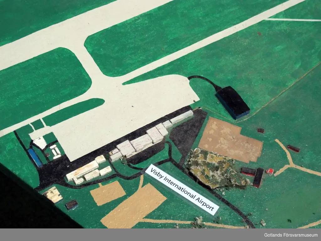 Modell av Visby flygplats
