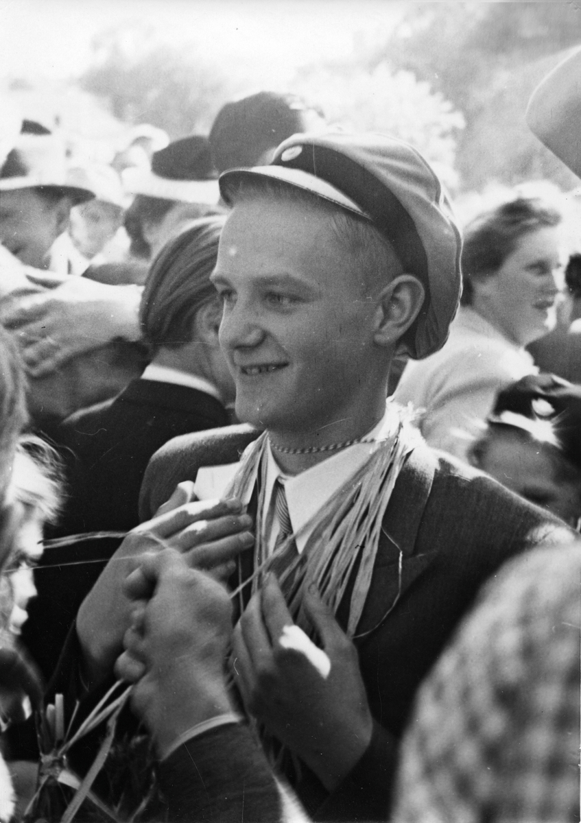 Bengt Wallin 1947, vid realexamen.