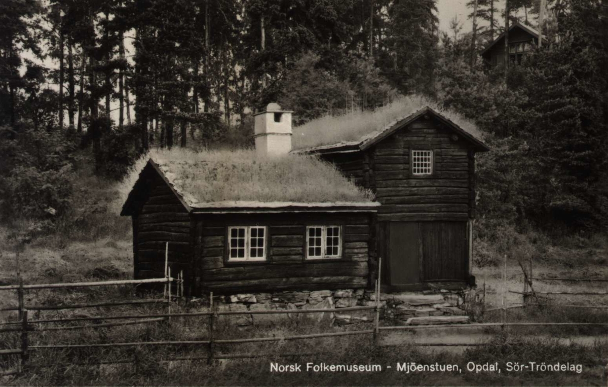 Postkort. Mjøenstuen, Opdal i Sør-Trøndelag. Sør-Trøndelagstunet, NF.