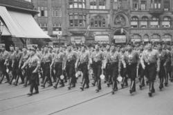 Markering av Nazi Gautag 9.-12. juni 1938 i Hannover i Tyskl