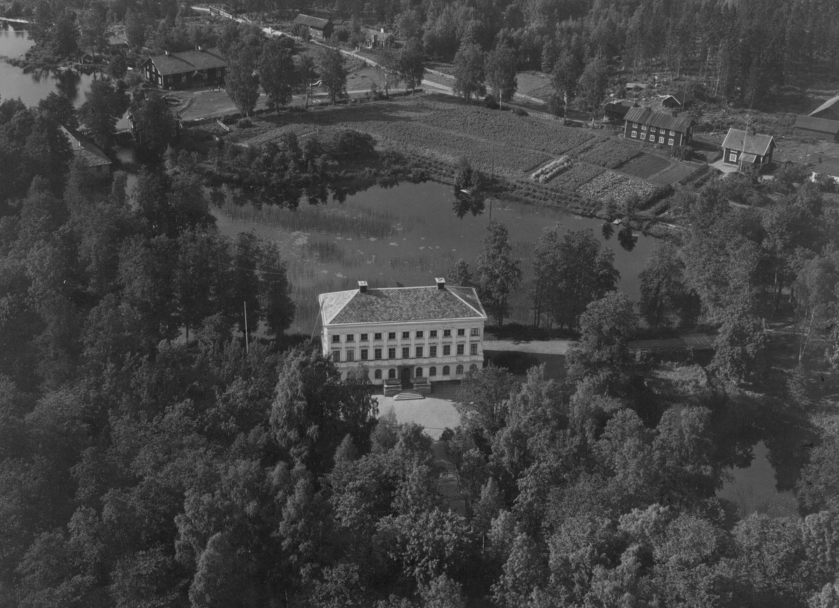 Flygfoto över Axmar slott/herrgård. Foto 1939.