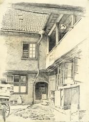 Rådhusgata 17 (hjørnet Nedre Slottsgate) [kulltegning]