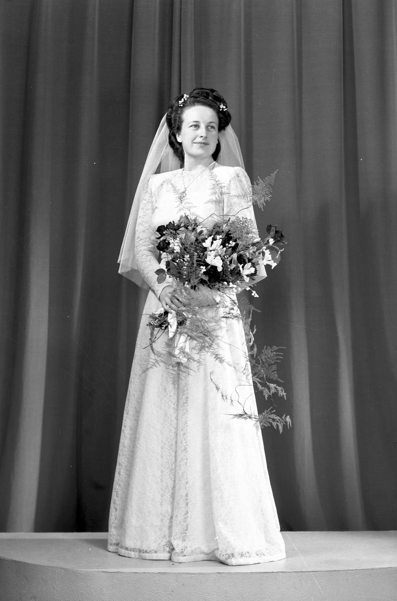 Brud Kerstin Cedergren Gelting. 25 maj 1946.