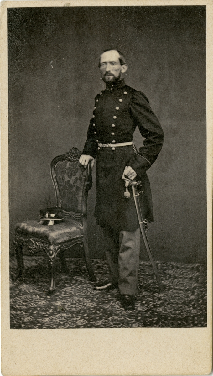 Porträtt av Carl Johan Forsgren, officer vid Jämtlands fältjägarregemente.