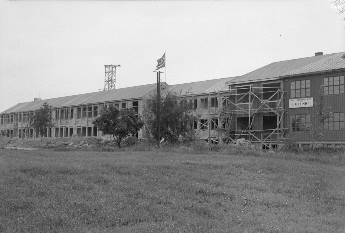 Strindheim skole under bygging