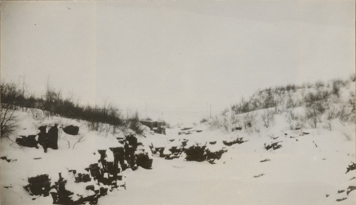 Fjällandskap. Göta livgardes stridsvagnsbataljon på vinterövning 1929.