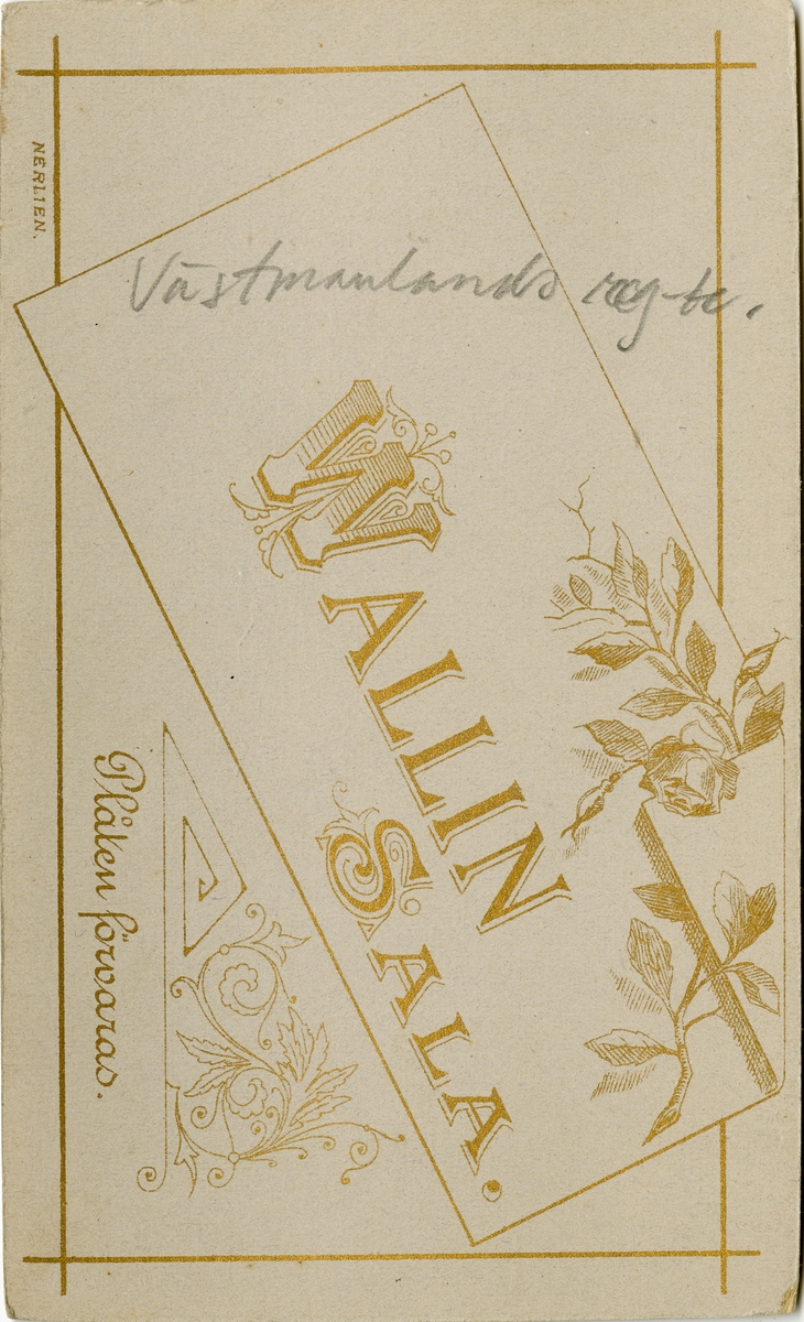 Porträtt av okänd kapten vid Västmanlands regemente I 18. - Armémuseum / DigitaltMuseum