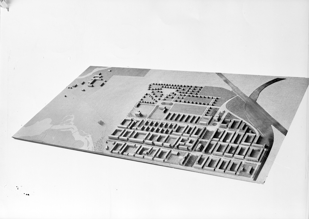 Wranér S. H., Stadsarkitekt. Planfoto över Strömsbro. År 1939
