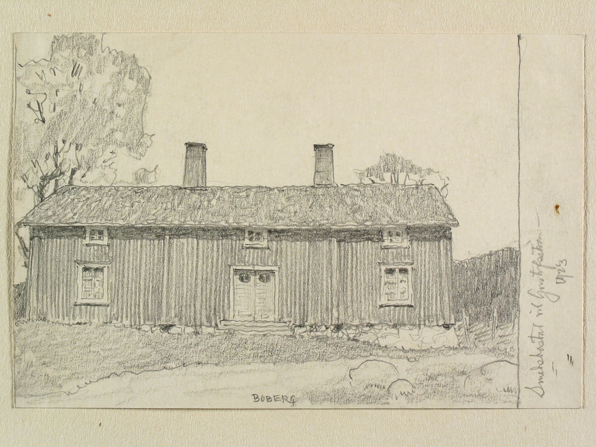 Teckning av Ferdinand Boberg. Värmland, Fernebo hd., Gåsborns sn., Gustafsström