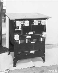 Rex komfyr, bakside, Elektrisk Bureau.