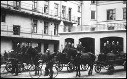 Fredrikshald brannkorps i Halden, på øvelse. ureg diasserie 