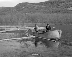 Arbeid med ringbom, antakelig i nordenden av Lomnessjøen i Y